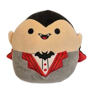 Squishmallows Vlad The Vampire‎ Plush 8" w/Cape - Halloween Squad - Gray Tuxedo